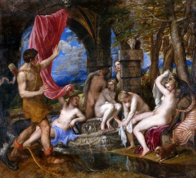 Actaeon Surprises Diana at Her Bath by Tiziano Vecelli